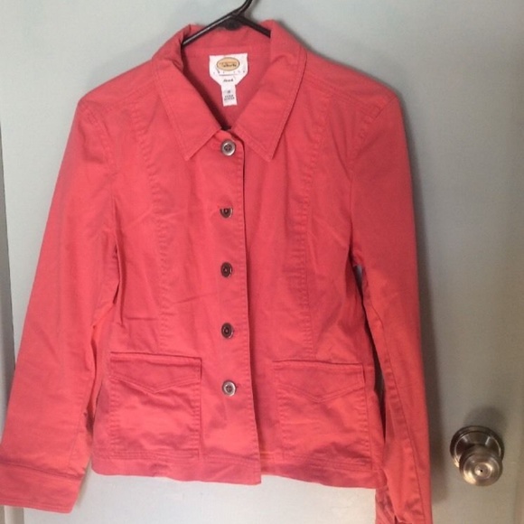 Talbots Pink Blazer Jacket size 10 petite cotton - Picture 2 of 6